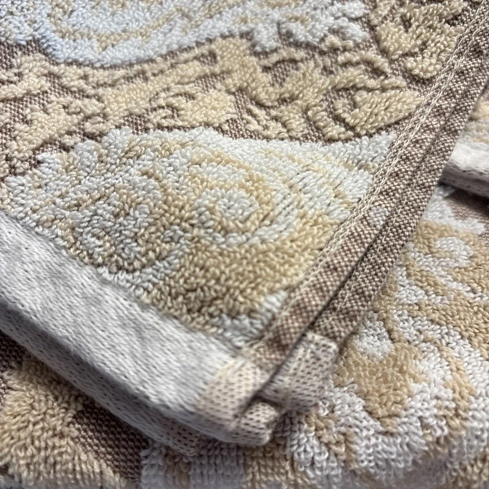 Jaclyn Smith Towel Set Bath & Hand Towel Washcloth  100% Cotton VTG Neutrals